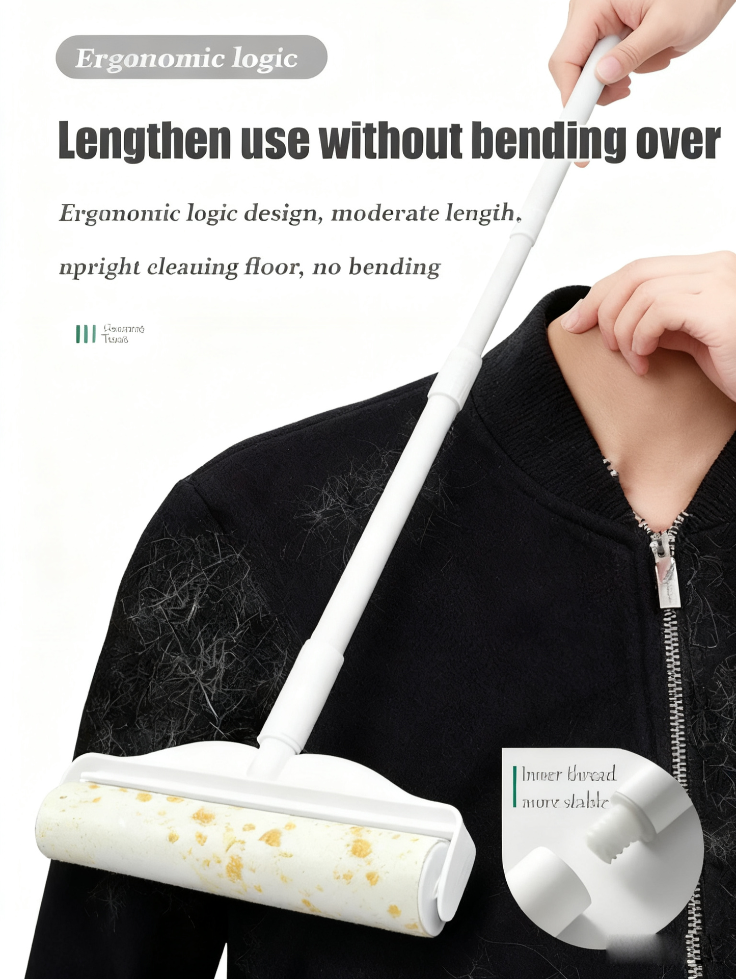 Anzgnz-Extended retractable sticky lint roller