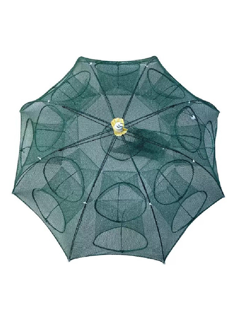 Automatic folding fishing net