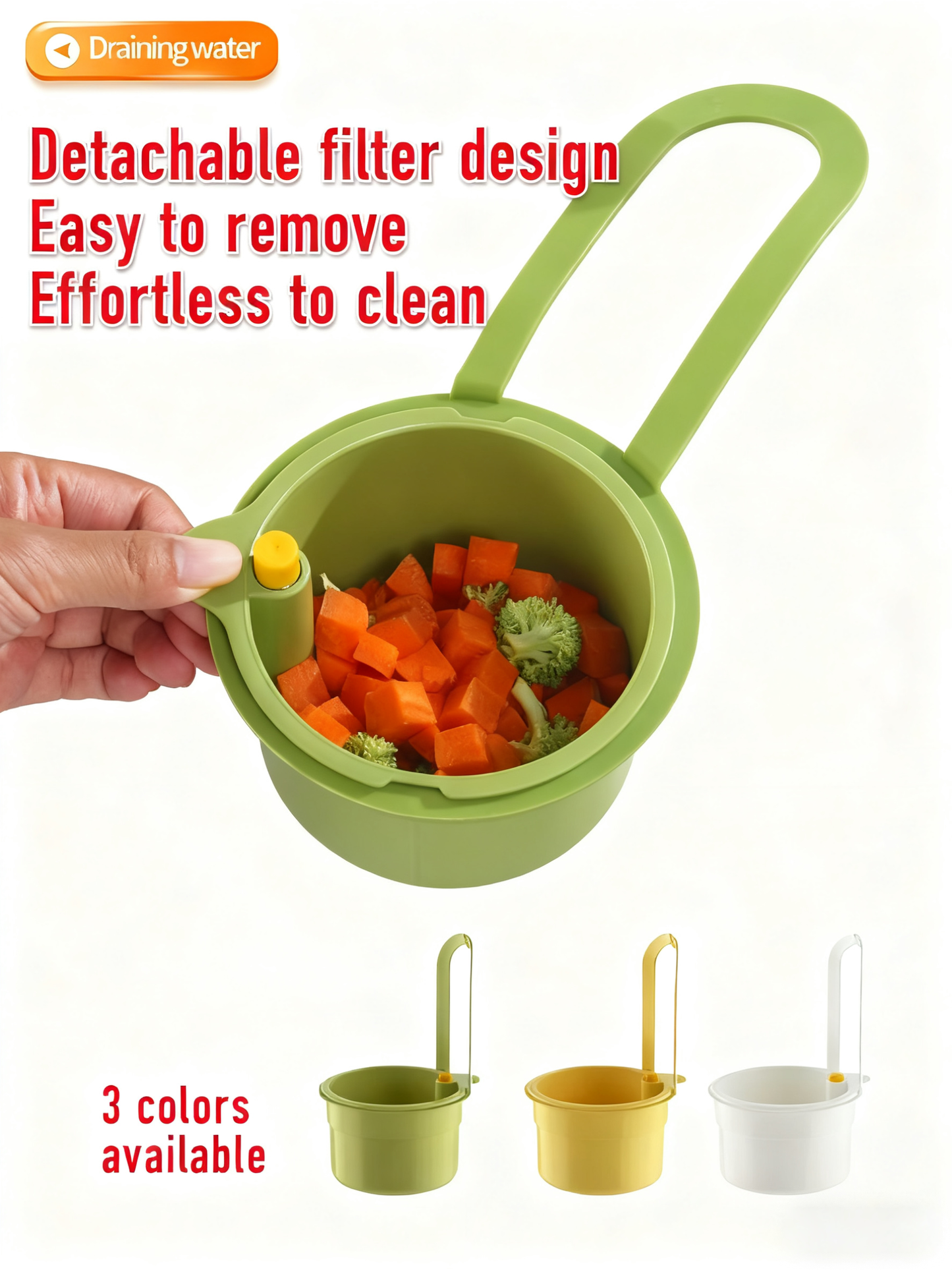 Anzgnz-[No dirty hands] Push-type multi-function sink hanging basket