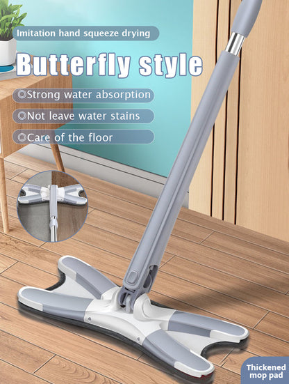 Hand-free washing rotating mop