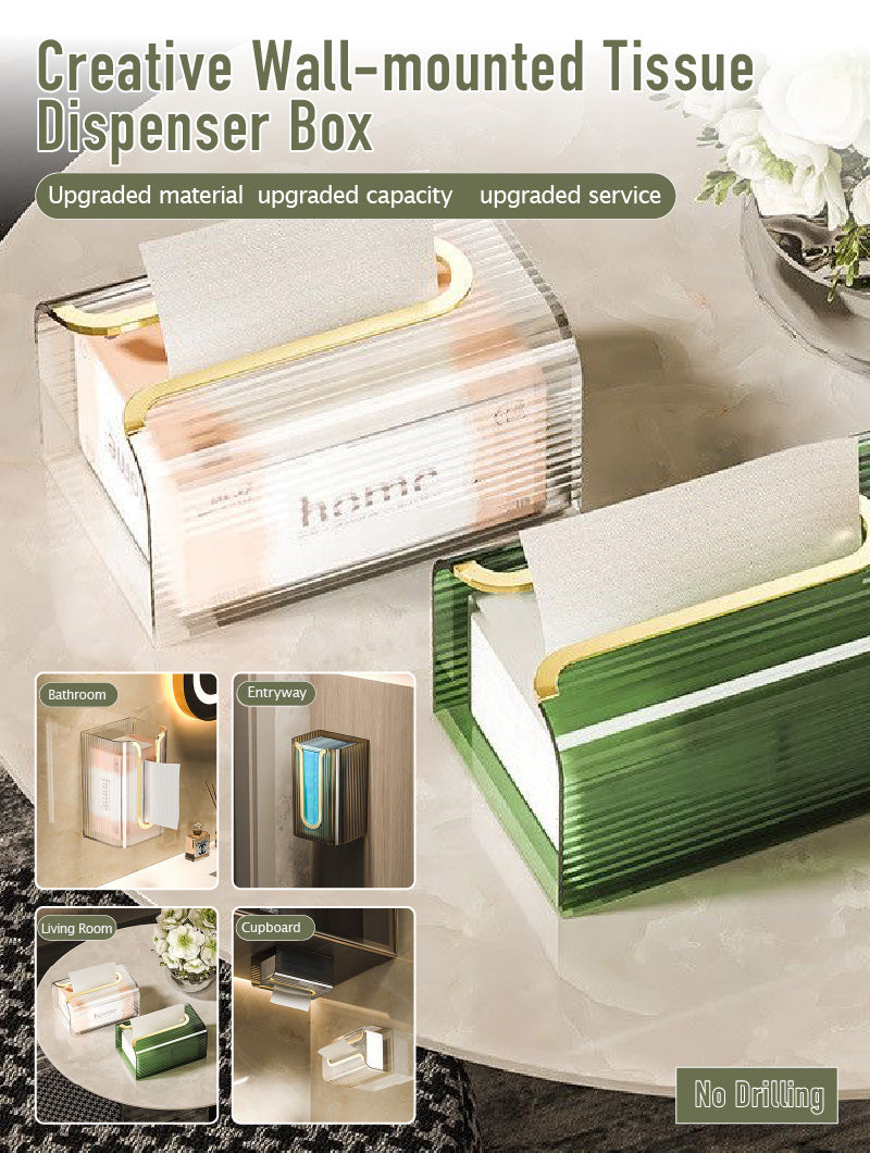 Acrylic Wall-mounted Tissue Dispenser Box