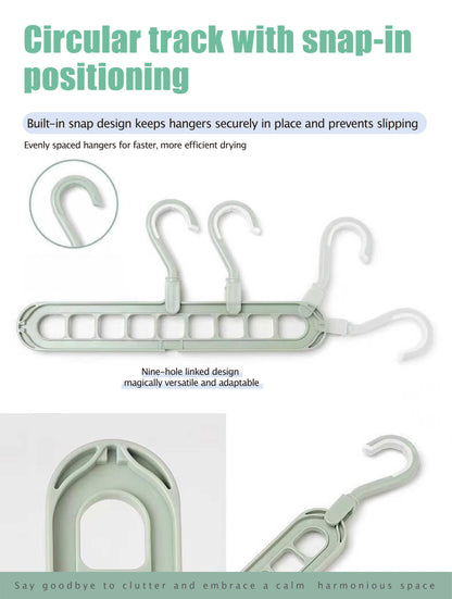 Multifunctional rotary non-slip laundry rack