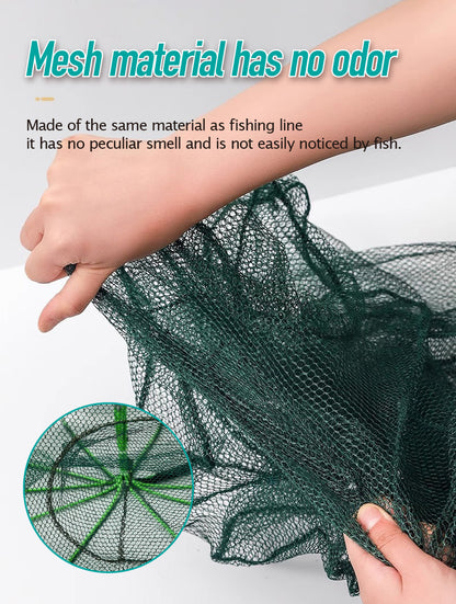 Automatic folding fishing net
