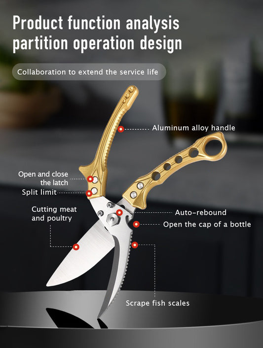 Multifunctional detachable kitchen shears