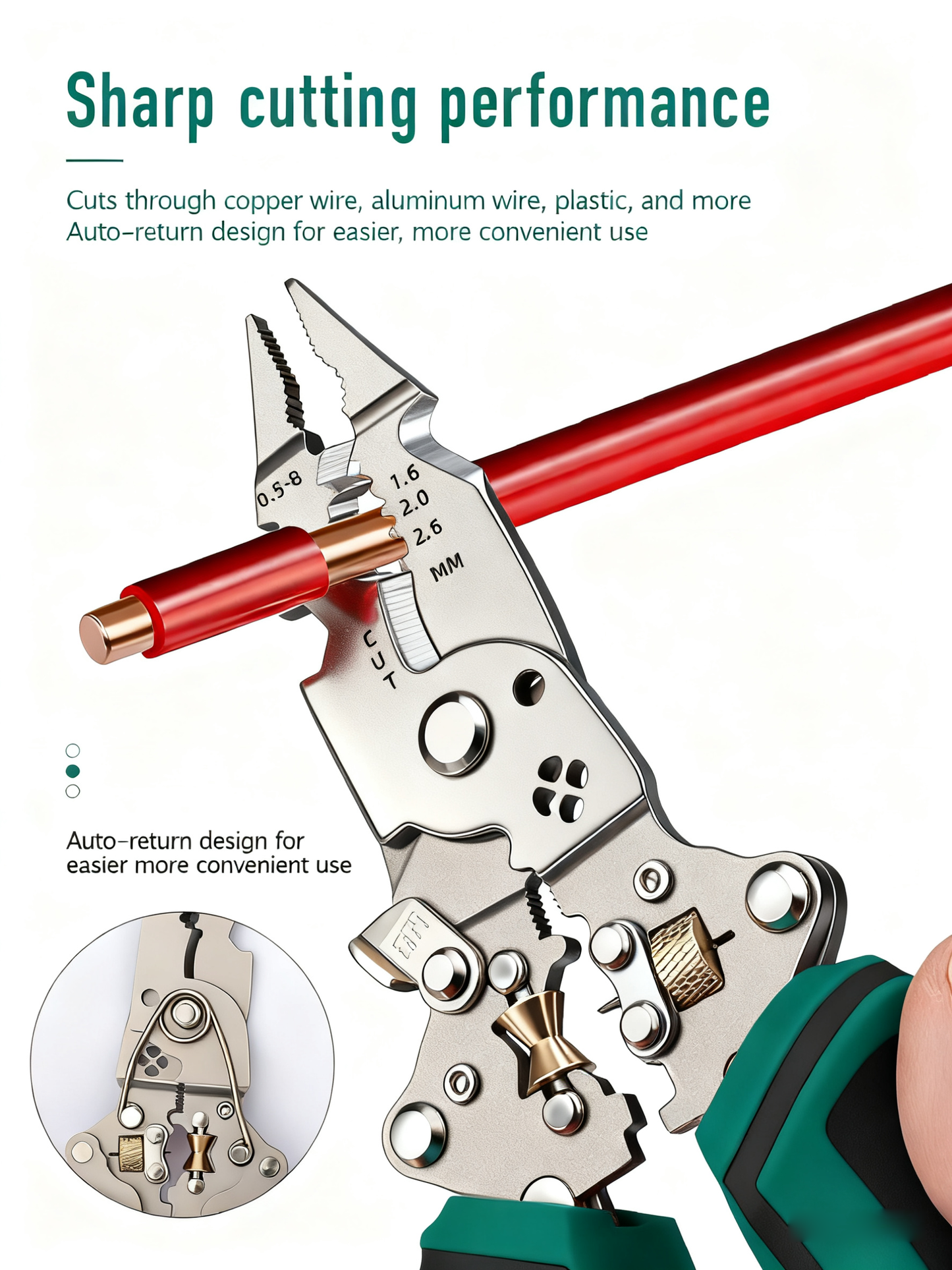 Anzgnz-Multi-function pointed-nosed wire stripping pliers
