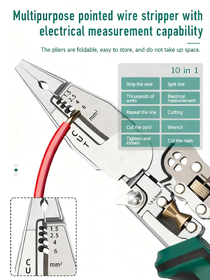 Anzgnz-Multi-function pointed-nosed wire stripping pliers